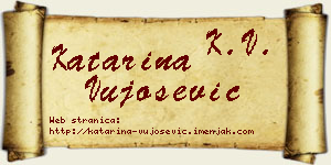 Katarina Vujošević vizit kartica